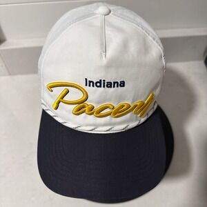 '47 Brand Indiana Pacers NBA Rope Mesh Snapback Hat Cap WHITE Adjustable Mens